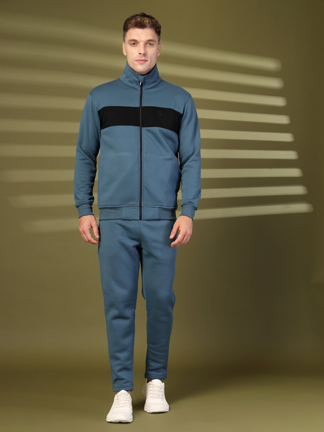 Men Indigo Black Winter Tracksuit | CHKOKKO
