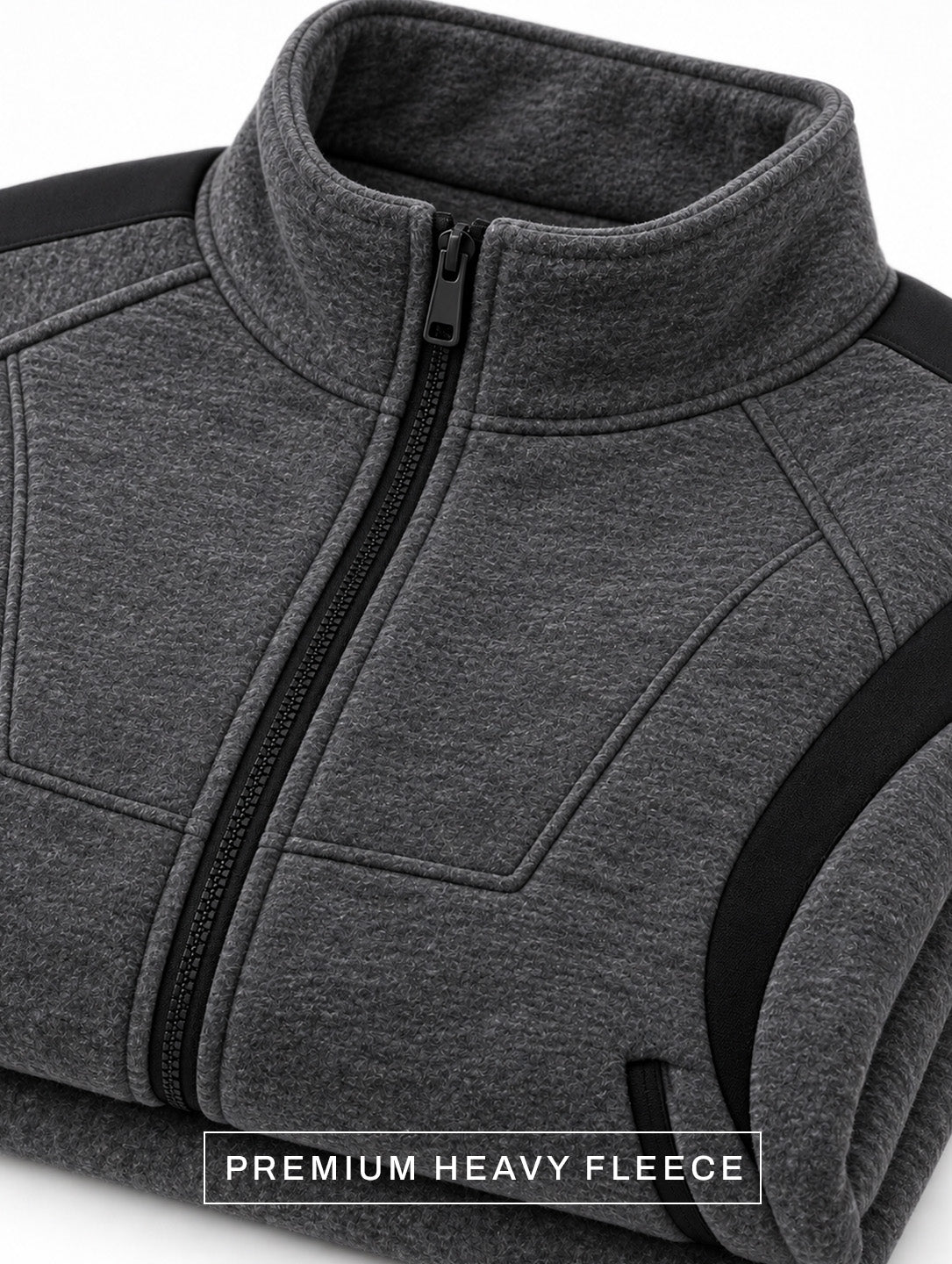 Anthra Black Heavy Fleece Winter Tracksuit Men