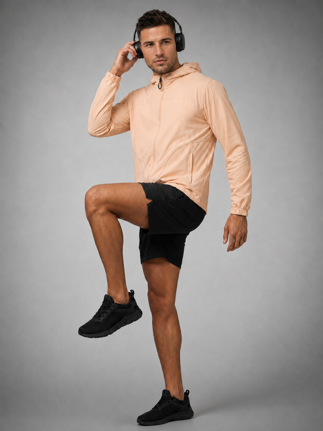 Men's Lightweight UV Protection Hooded Summer Jacket Pink