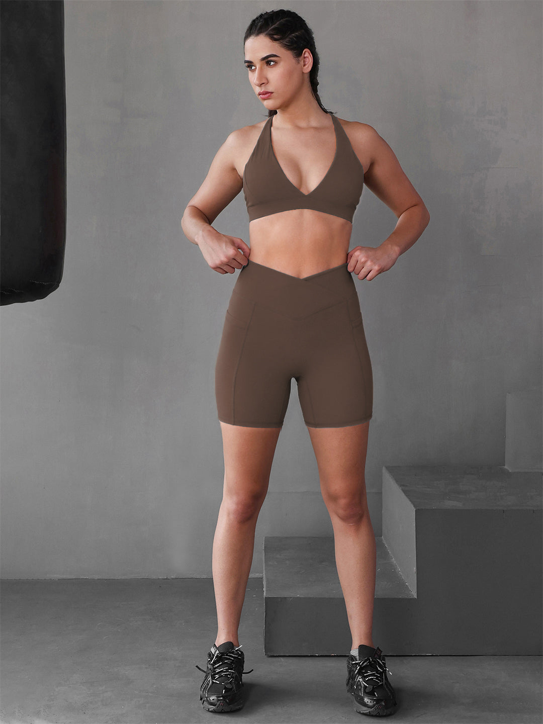 Women’s Seamless Workout Co-Ord Set Brown