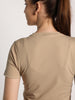 Women Round Neck Half Sleeve Sports Crop Top