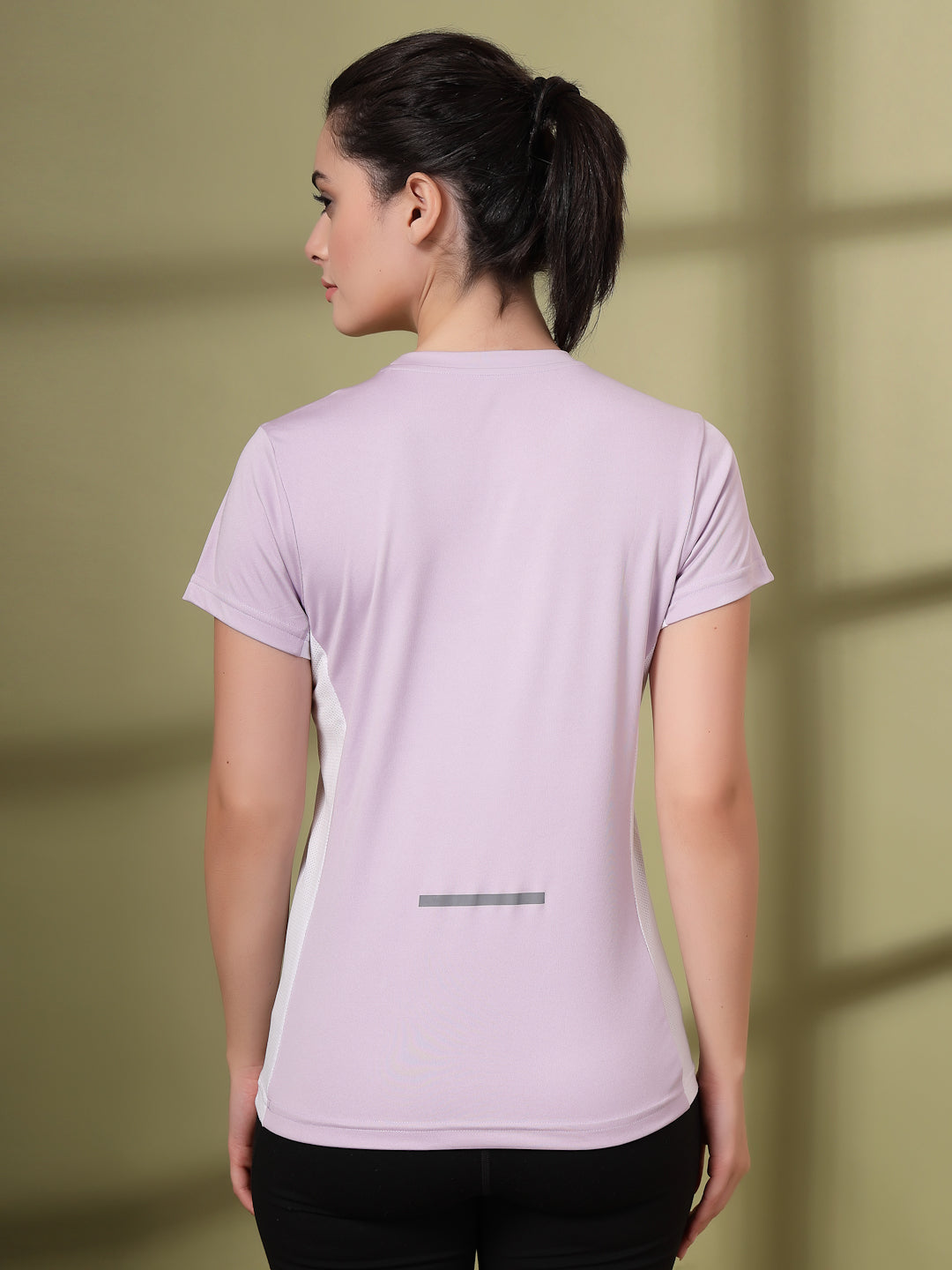 Women's Half Sleeve Dry Fit Active Wear Sports T-shirts Lavender