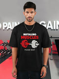 Men's Round Neck Gym Sports T-Shirt