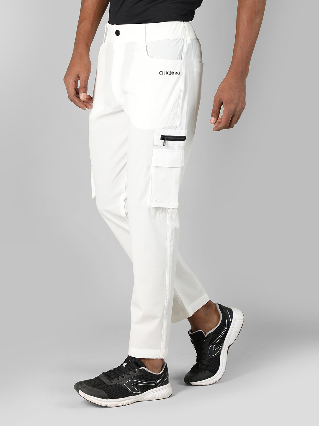 Men White Everyday Active Cargo Trouser