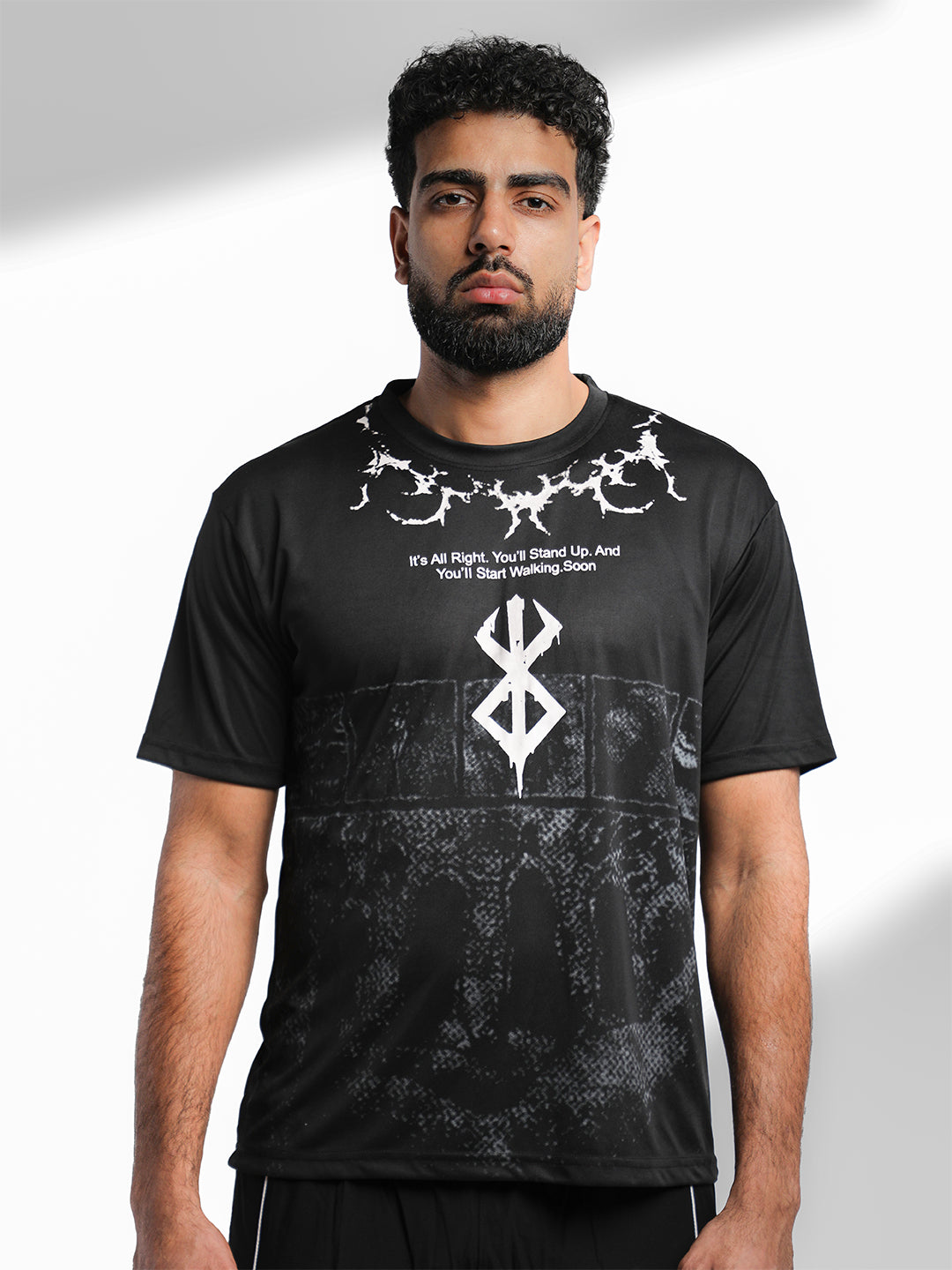 Men's Half Sleeve Graphic Gym T-shirt