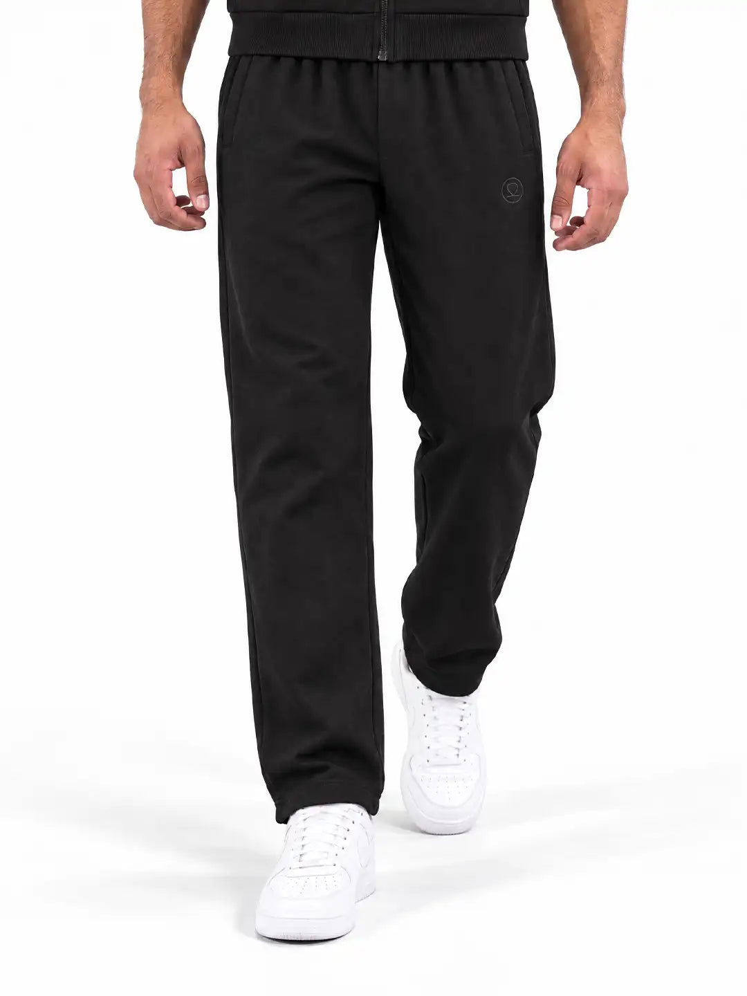 Black Grey Heavy Fleece Winter Tracksuit Men