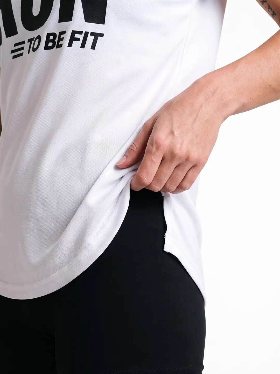 Women Round Neck Dry Fit Gym Sports T-Shirt White