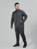 Men Grey Plus Size Sports Winter Tracksuit | CHKOKKO