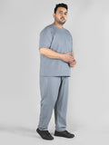 Men Grey Plus Size Trackpant With Pockets
