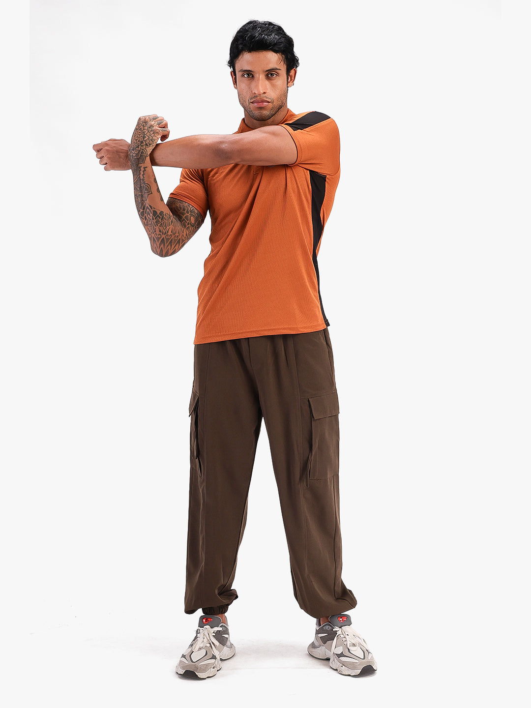 Men Regular Dry Fit Half Sleeve Polo T-Shirt Rust
