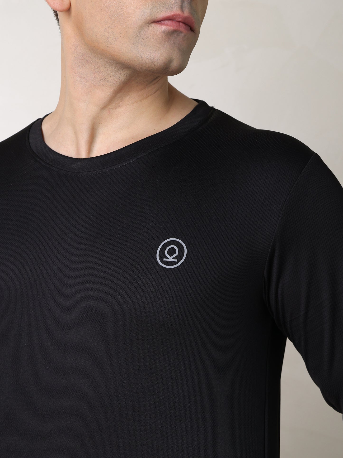 Men's Regular Dry Fit Full Sleeve Gym T-Shirt Black