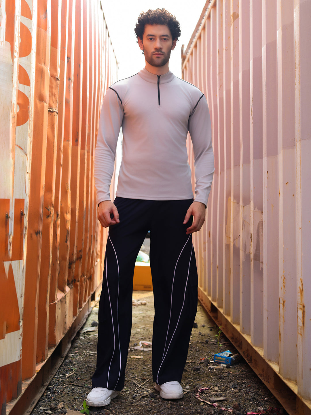 Men’s Performance Compression T-Shirt for Gym Grey
