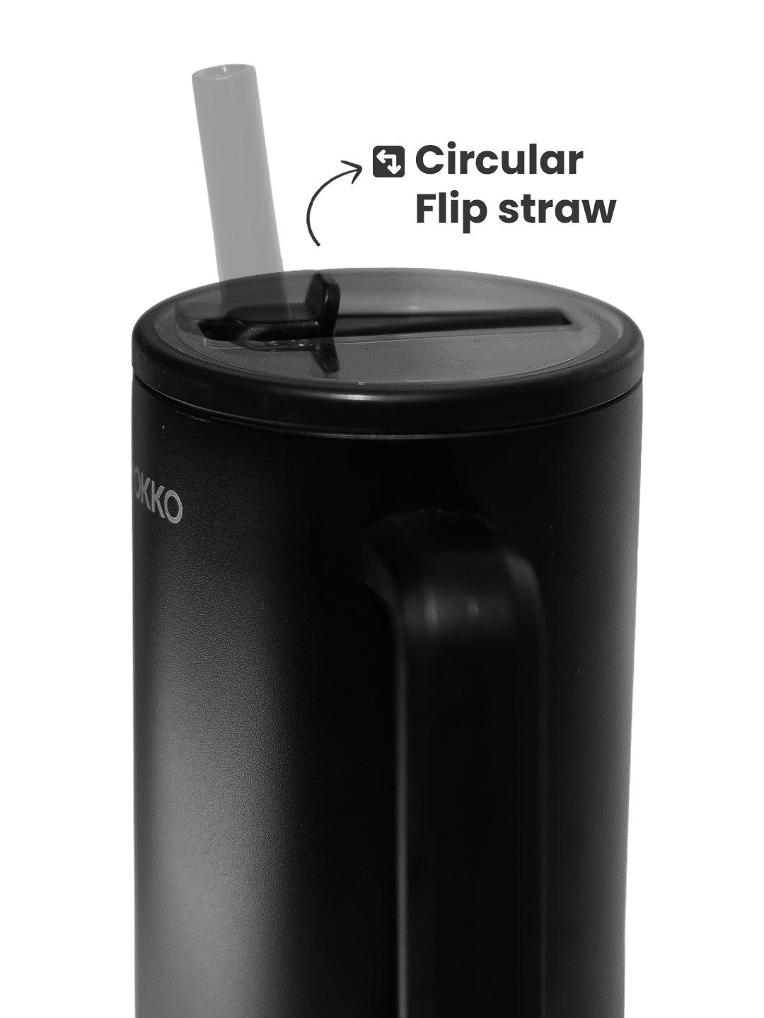 Chkokko Premium Insulated Tumbler - Black 1200ml with Leak-Proof Lid