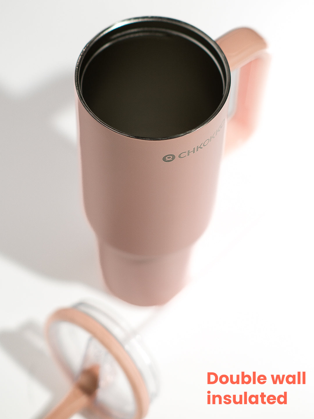 Chkokko Premium Insulated Tumbler - Peach 1200ml with Leak-Proof Lid