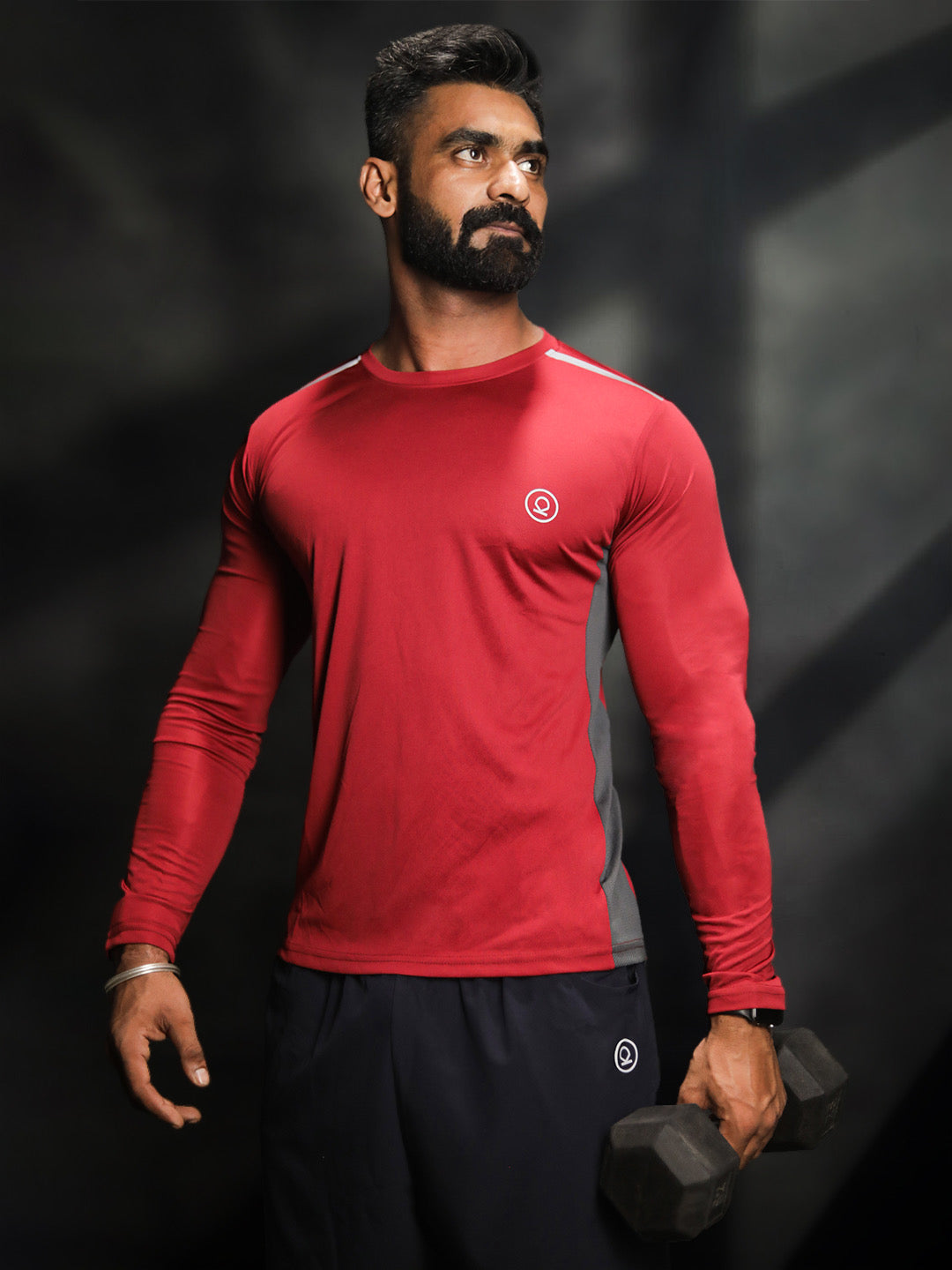Men's Regular Dry Fit Gym Sports T-Shirt Maroon - Main Image
