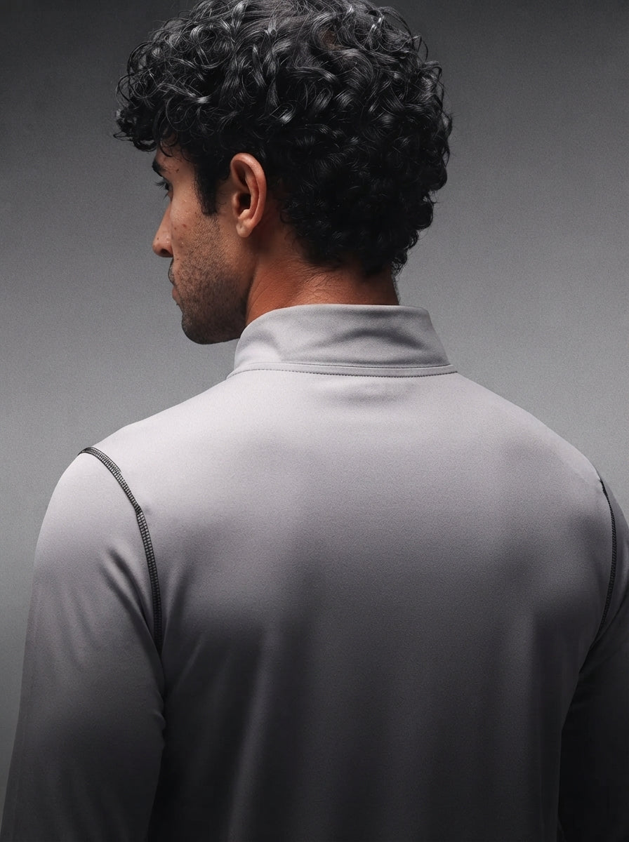 Men’s Performance Compression T-Shirt for Gym Grey