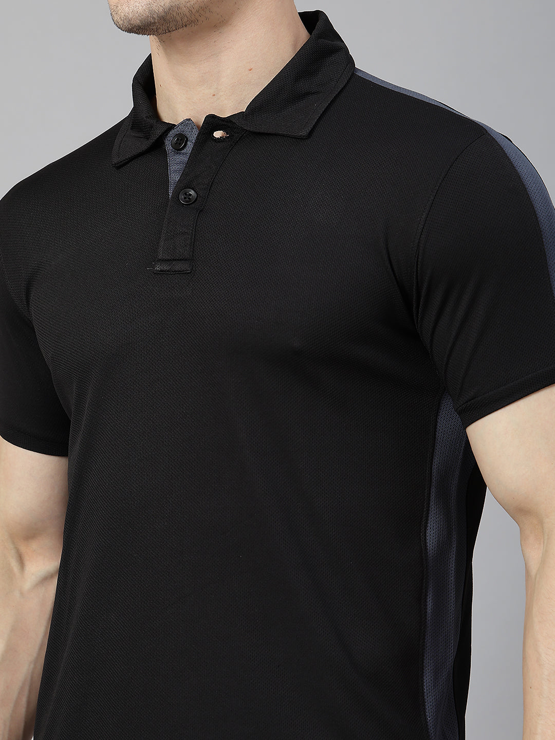 Men Regular Dry Fit Half Sleeve Polo T-Shirt Black