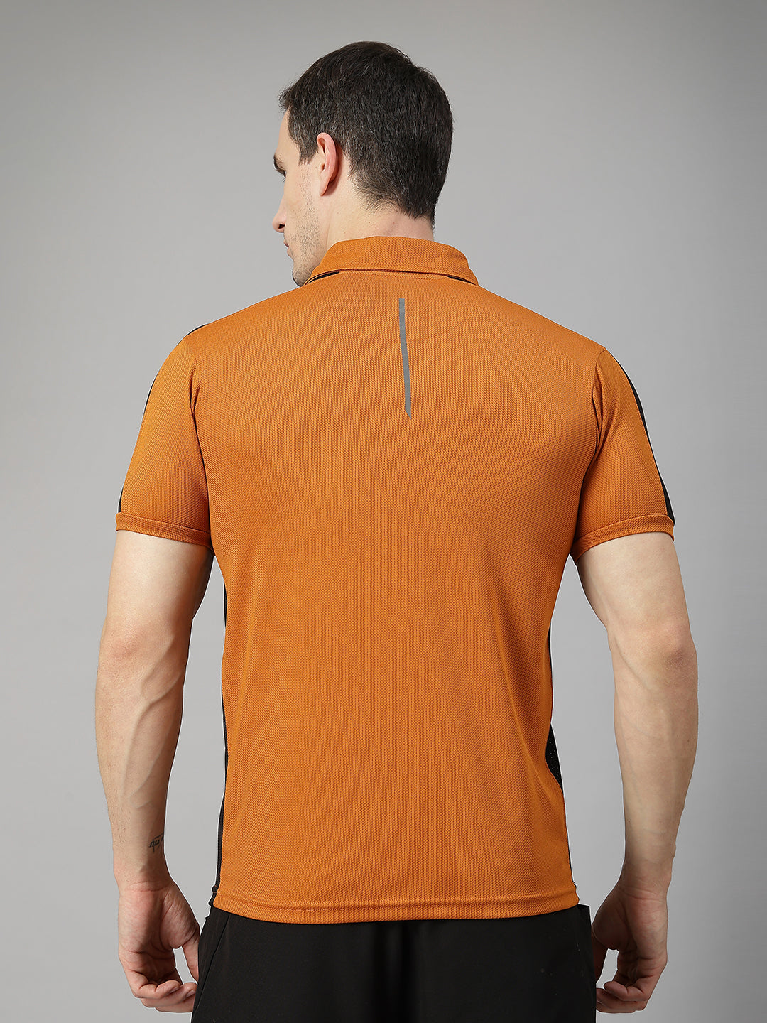 Men Regular Dry Fit Half Sleeve Polo T-Shirt Rust