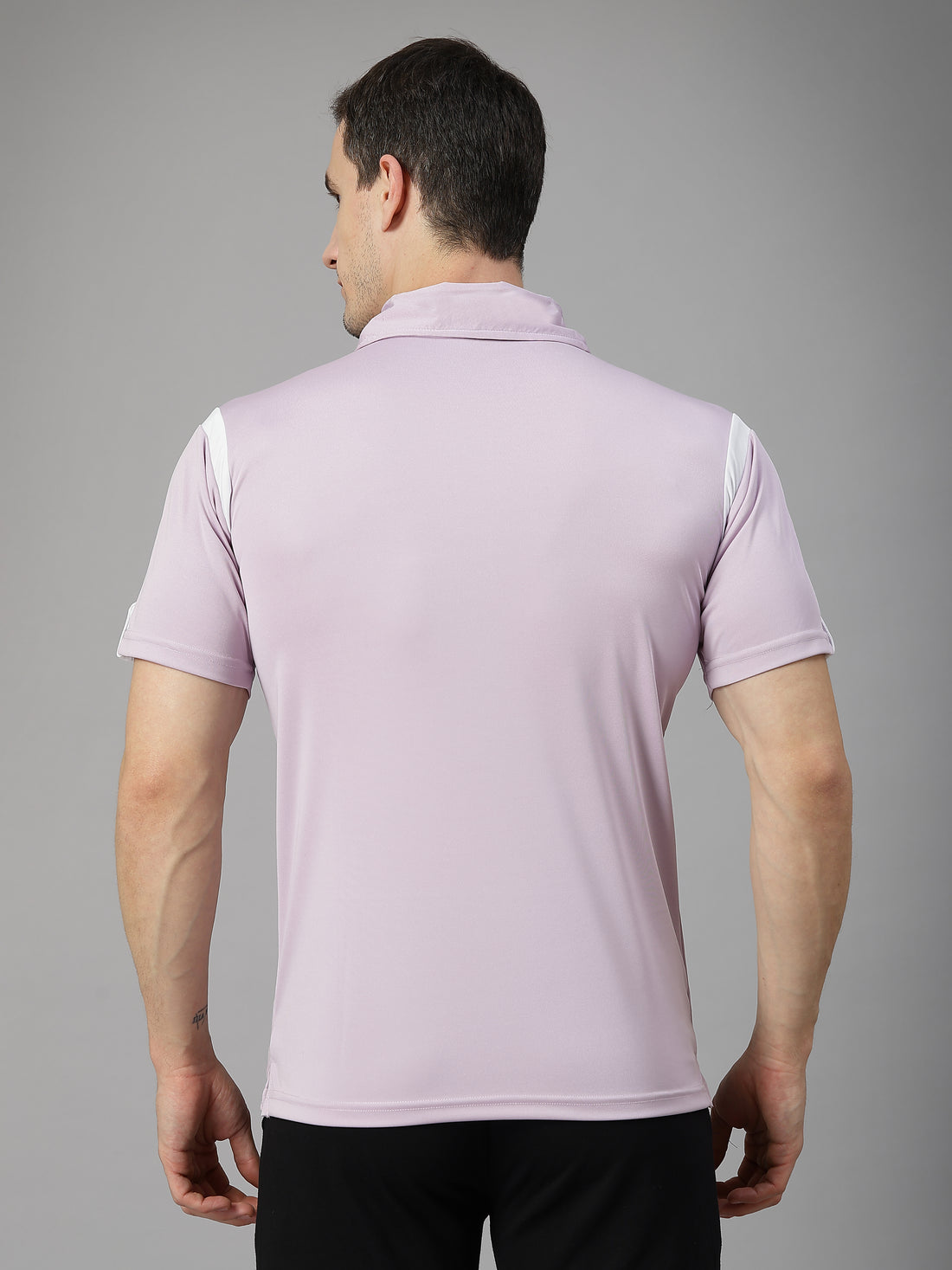 Men's Polo Neck Regular Fit Gym Sports Zipper T-Shirt