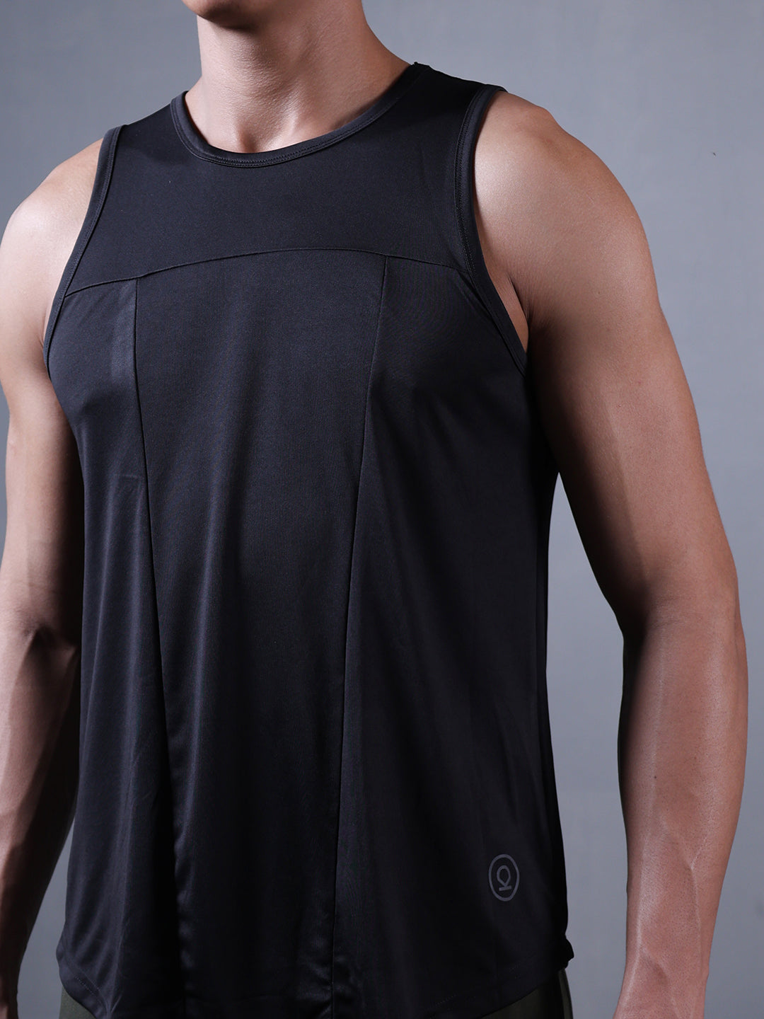 Men Black Gym Sleeveless Sports Tanktop
