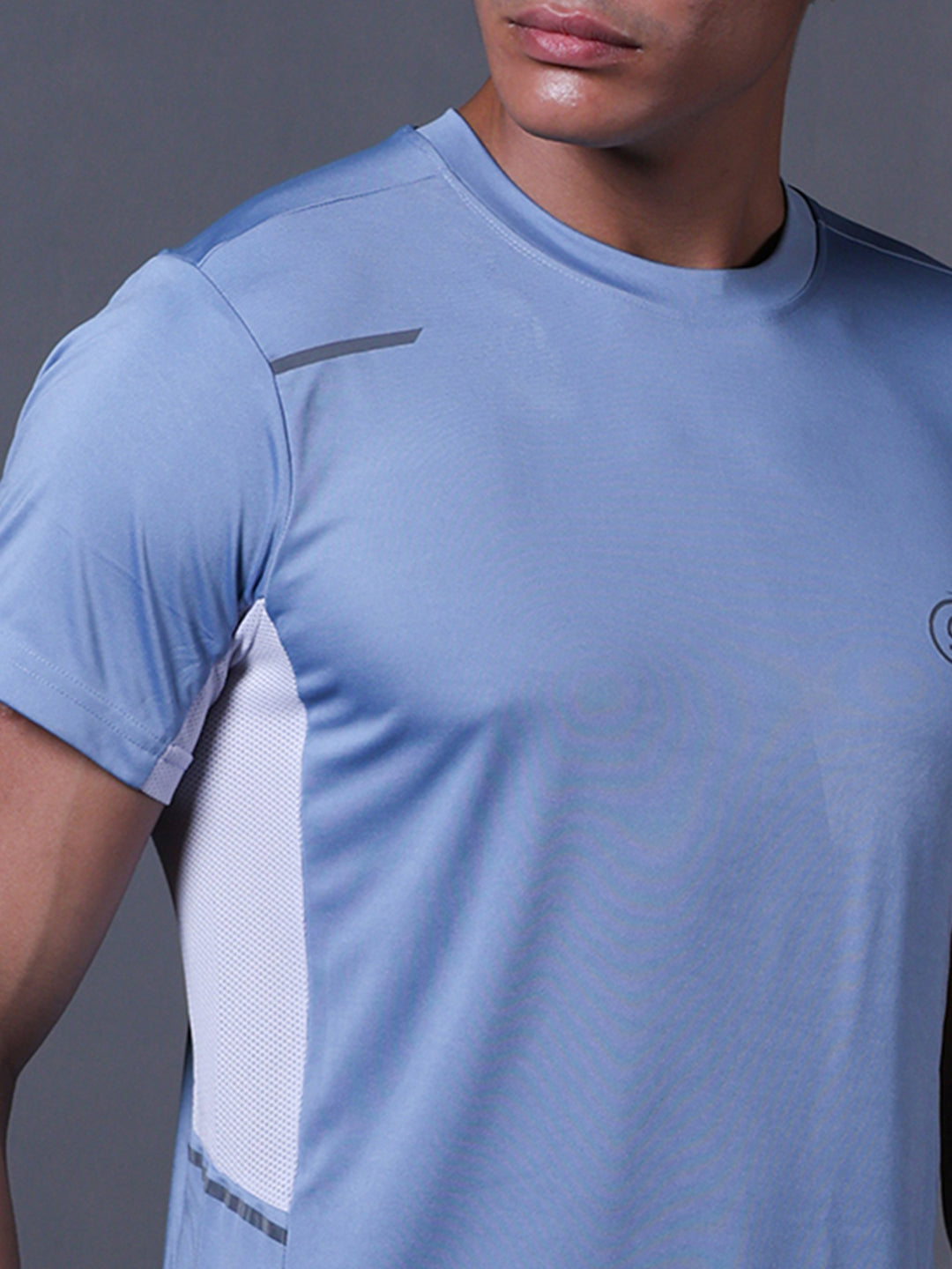 Men's Dry Fit Half Sleeve Gym T-Shirt Sky Blue