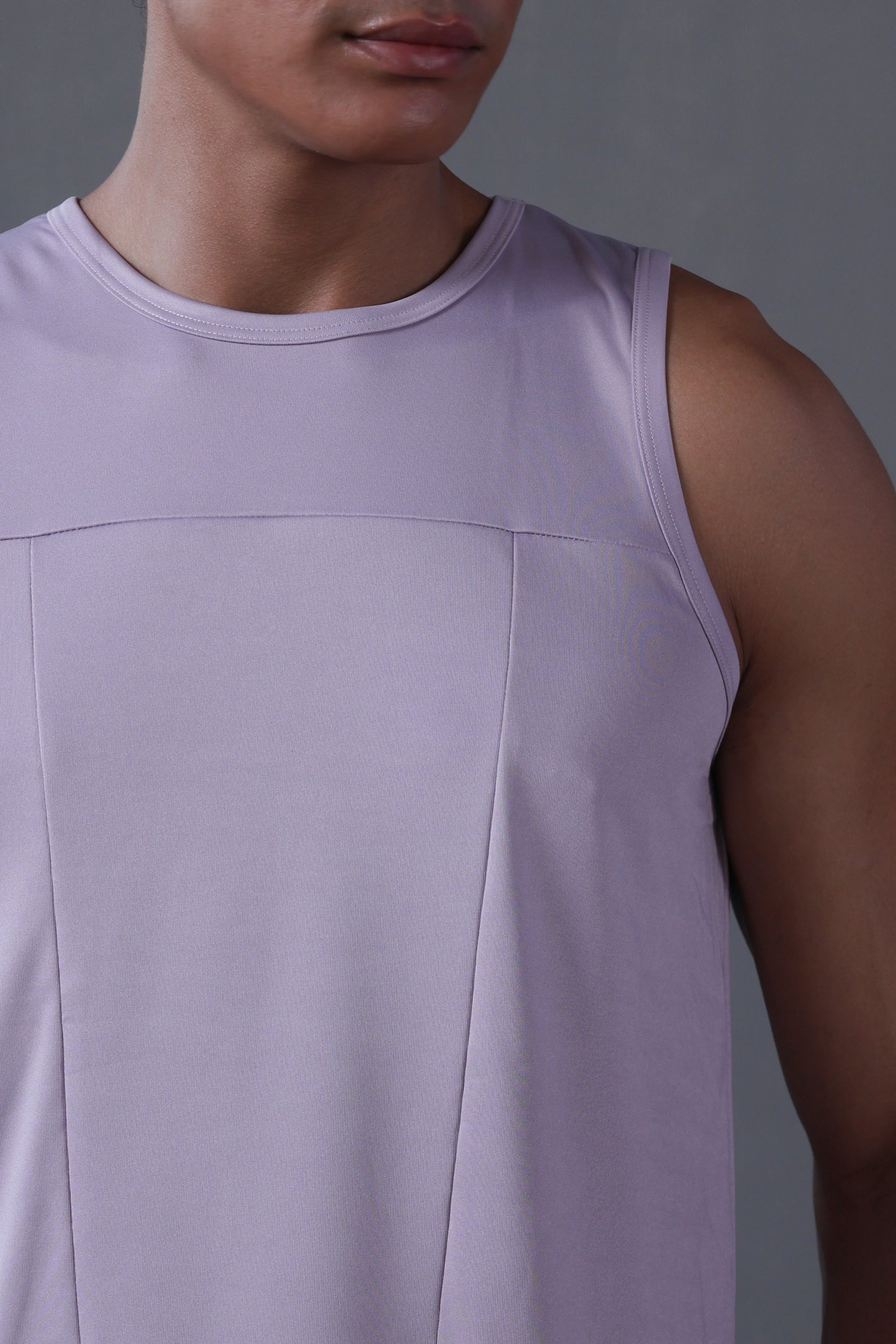 Men Lavender Gym Sleeveless Sports Tanktop