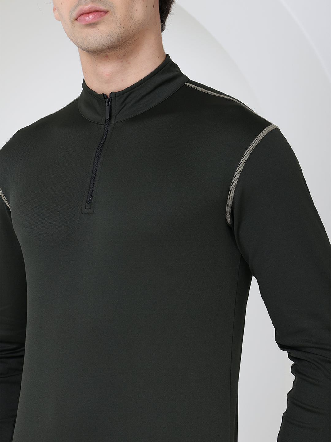 Men’s Full Sleeves Performance Compression T-Shirt for Gym Olive