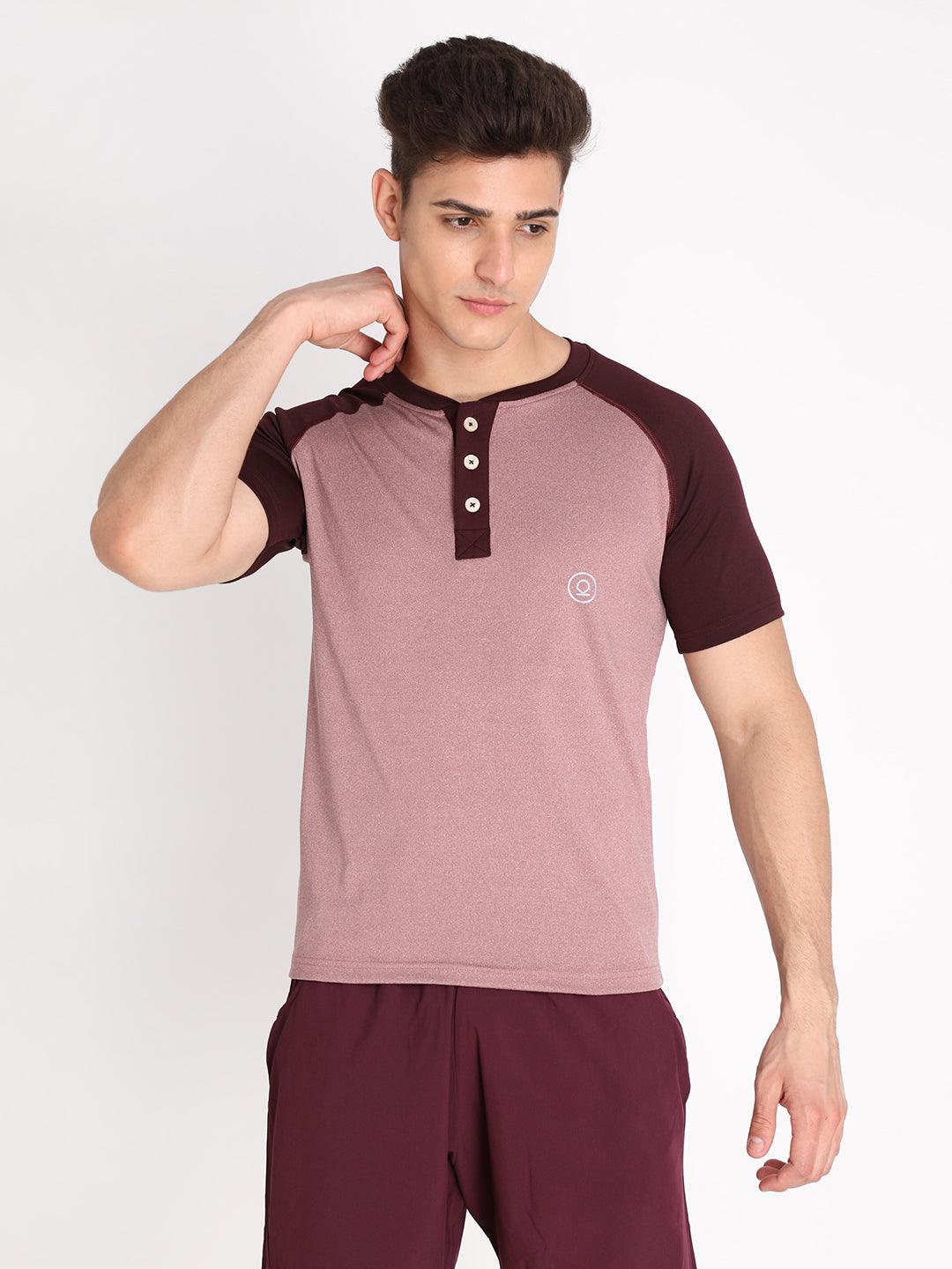 Men's Maroon Wine Gym T-shirt