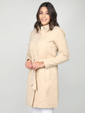 Women Belted Single-Breasted Wool Overcoat