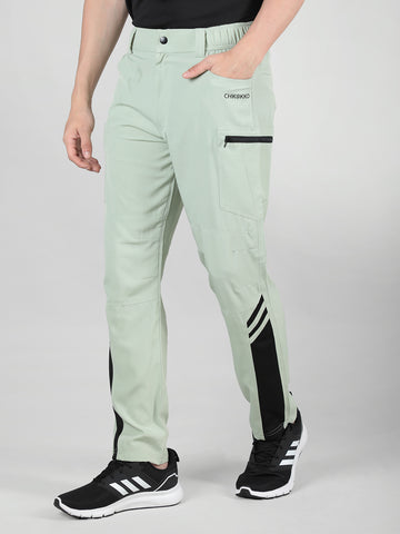 Men's PistaGreen Black Active Trouser