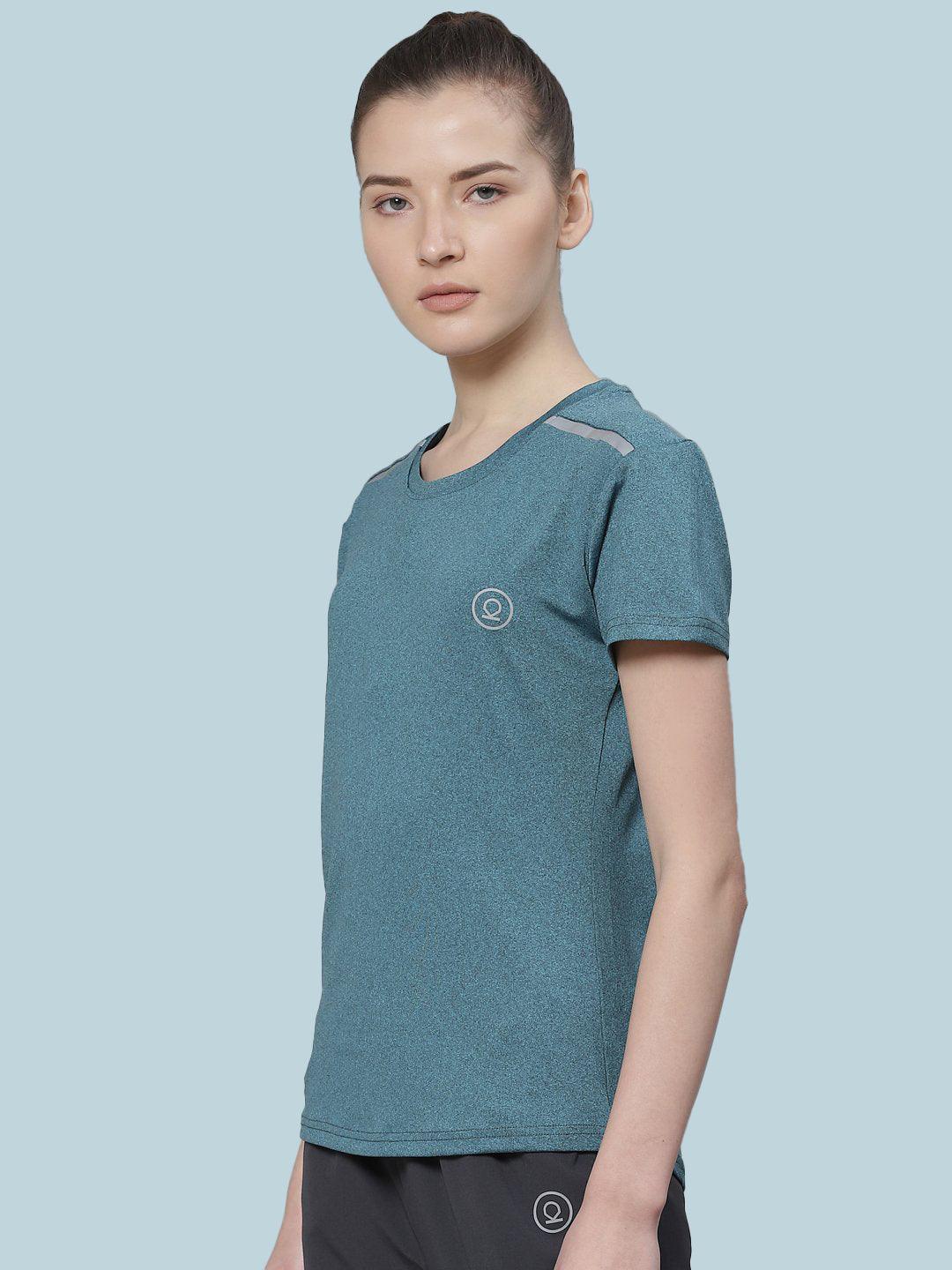 Women's Pine Green Gym T-shirt | CHKOKKO