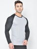 Men's Raglan Dry Fit Full Sleeves Gym T-Shirt Sand Black