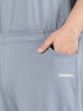 Men's Slate Grey Plus Size Co-Ord Set | CHKOKKO
