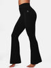 Women's High Waist Solid Flared Pants Black