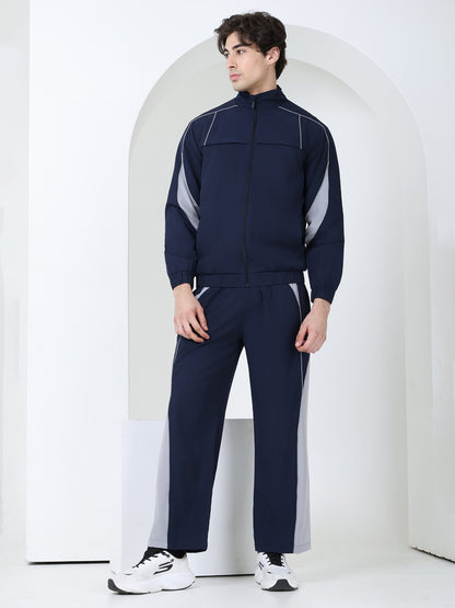 Men’s Navy Light Grey Colorblock Track Suit