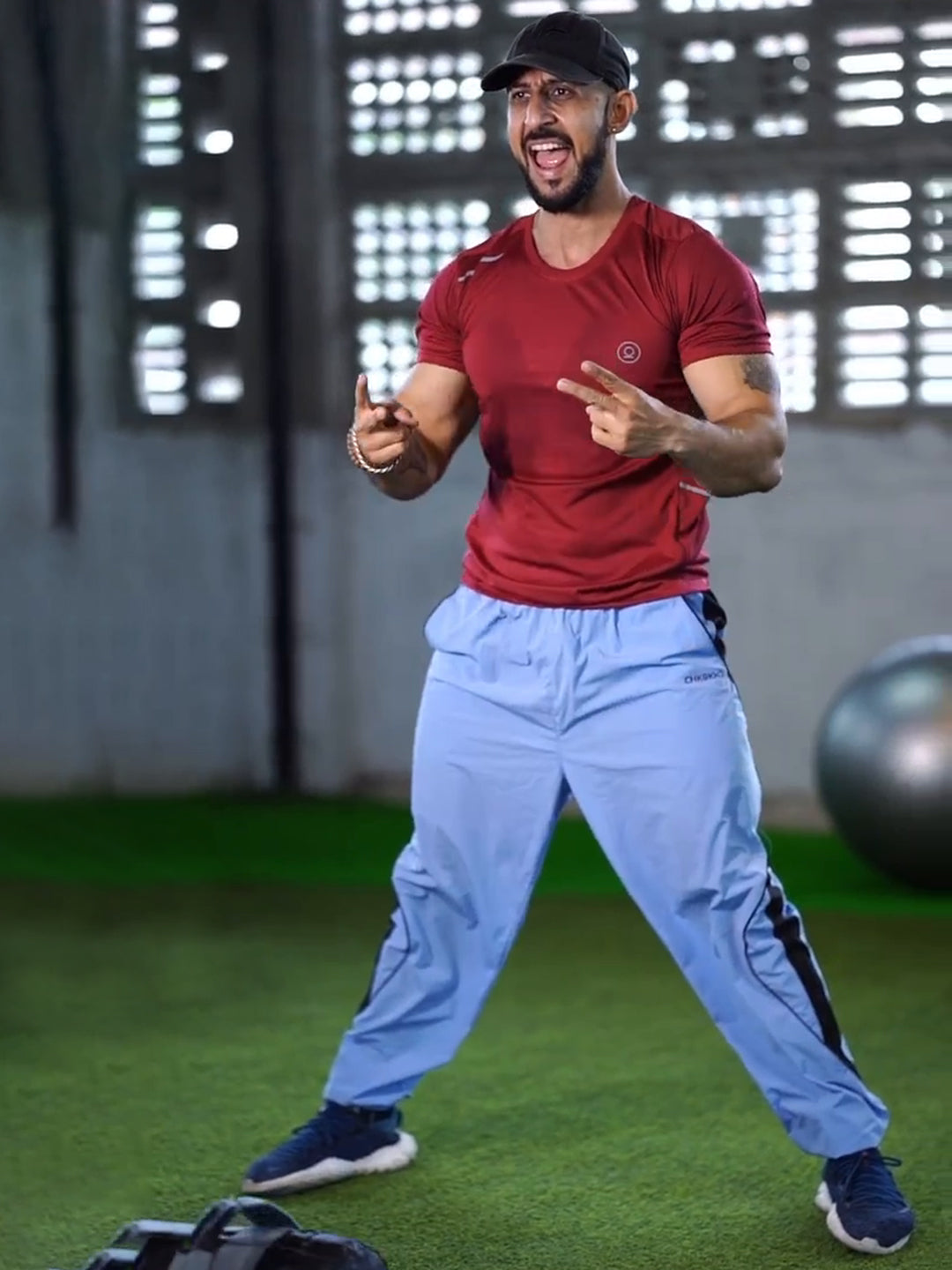 Men's Gym Sports T-shirt and Trackpant Set