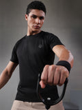 Men's Half Sleeves Dry Fit Gym Tshirt Black