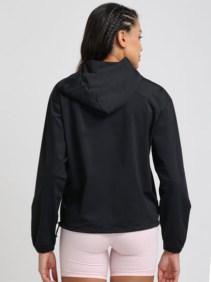 Women's Lightweight UV Protection Hooded Summer Jacket Black