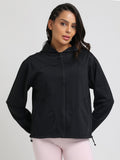 Women's Lightweight UV Protection Hooded Summer Jacket Black
