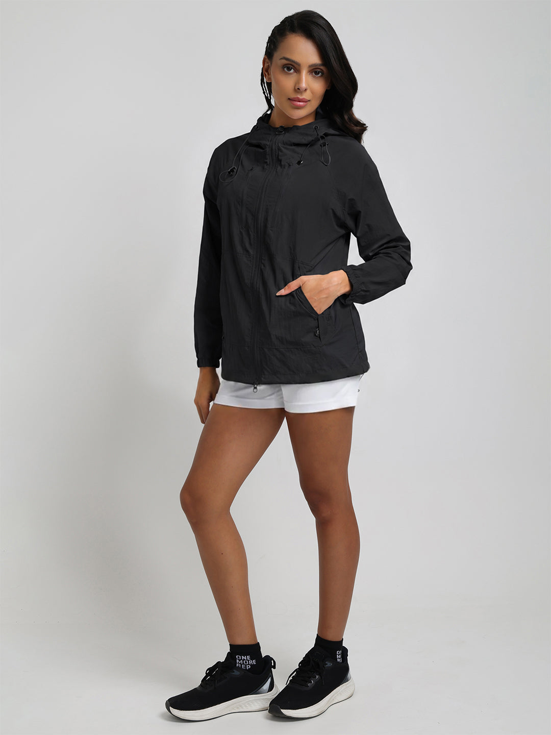 Women’s Lightweight Hooded Summer Jacket Black