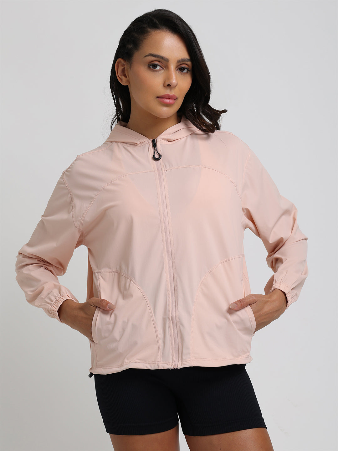Women's Lightweight UV Protection Hooded Summer Jacket Pink