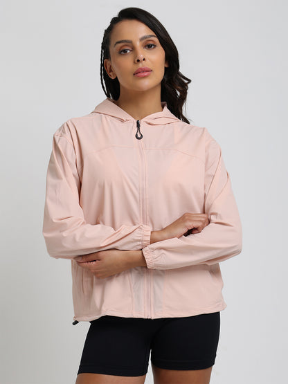 Women's Lightweight UV Protection Hooded Summer Jacket Pink