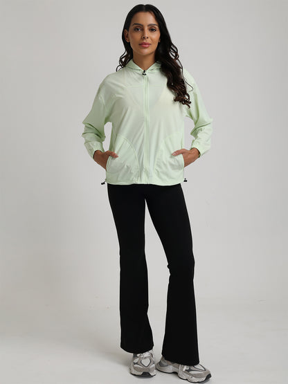 Women's Lightweight UV Protection Hooded Summer Jacket Green