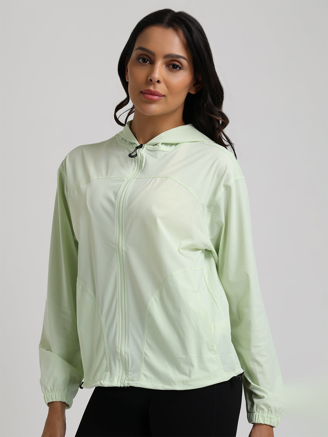 Women's Lightweight UV Protection Hooded Summer Jacket Green