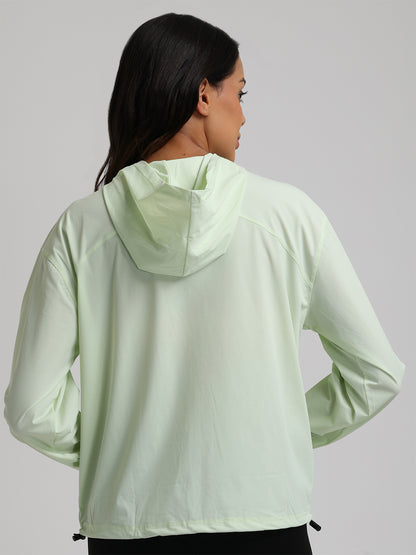 Women's Lightweight UV Protection Hooded Summer Jacket Green
