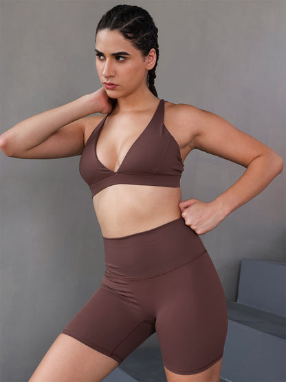 Women’s Brown SculptFit Gym Co-Ord Set