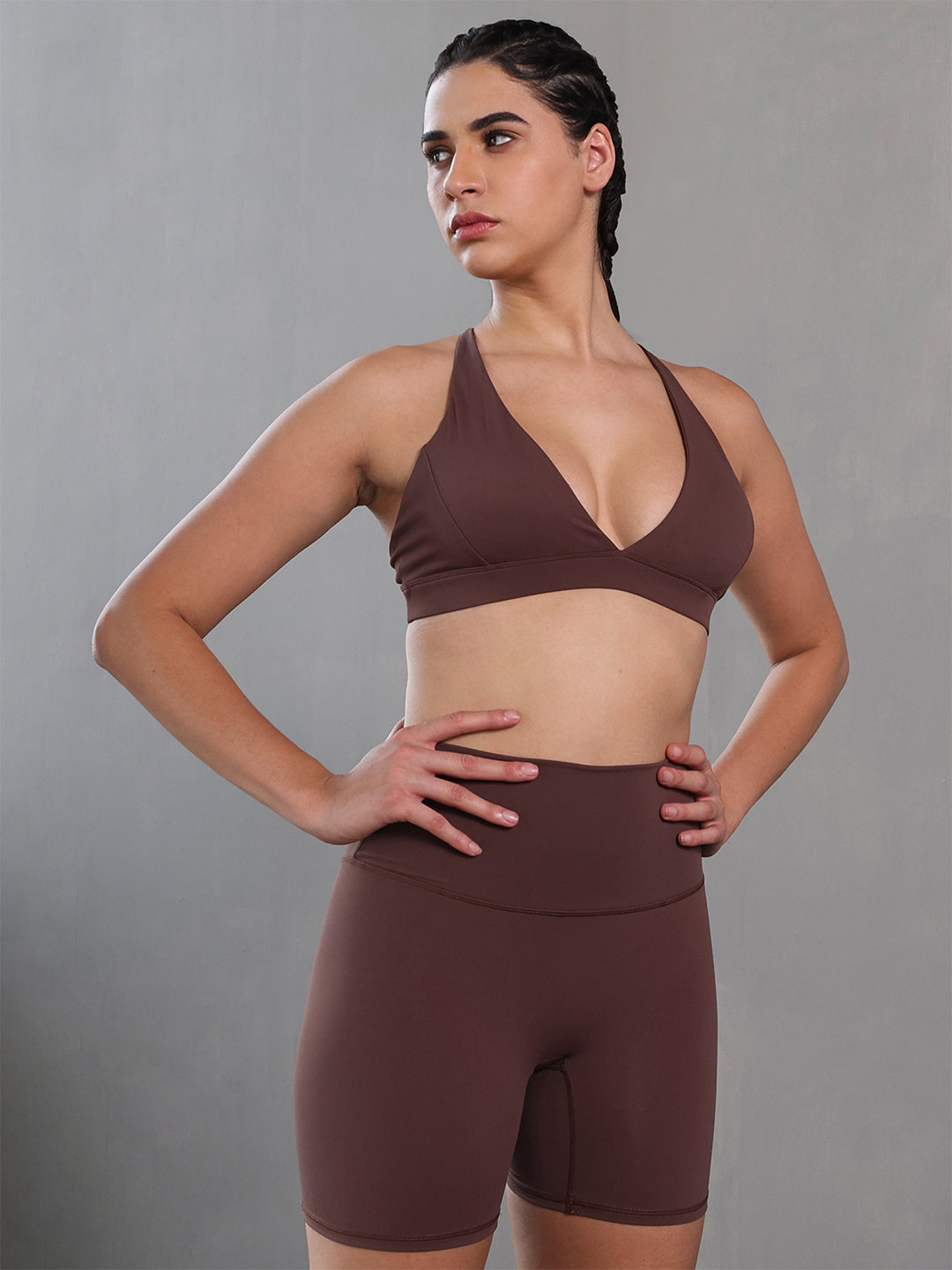 Women’s Brown SculptFit Gym Co-Ord Set