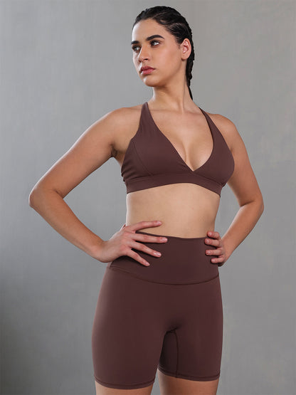 Women’s Brown SculptFit Gym Co-Ord Set