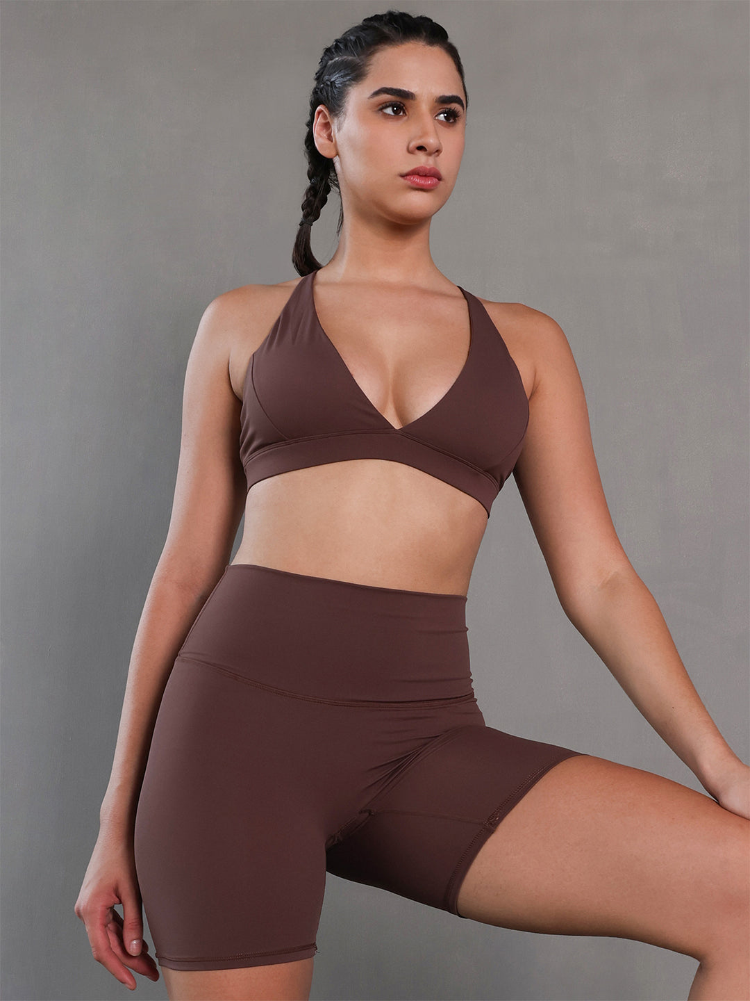 Women’s Brown SculptFit Gym Co-Ord Set