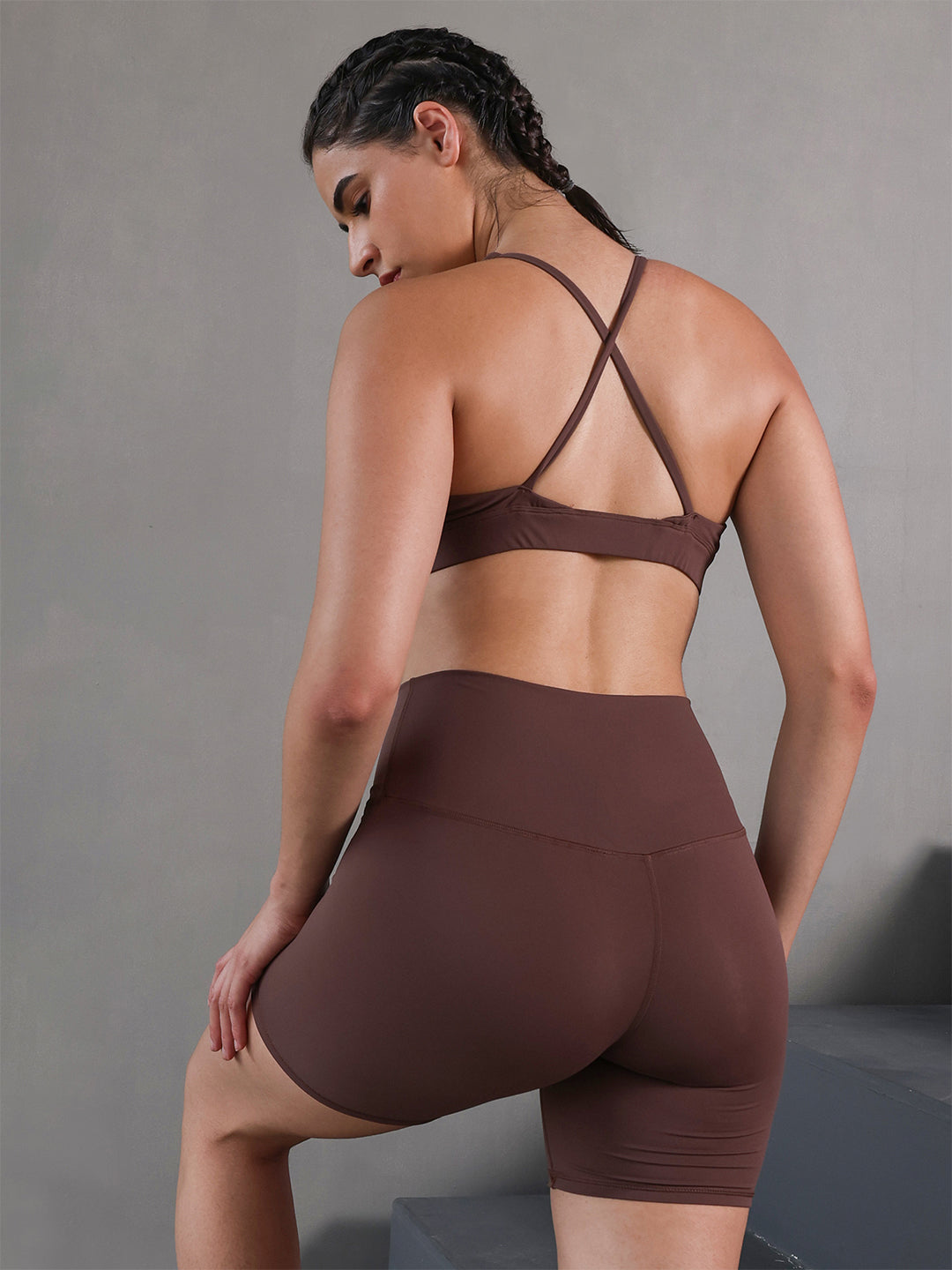 Women’s Brown SculptFit Gym Co-Ord Set